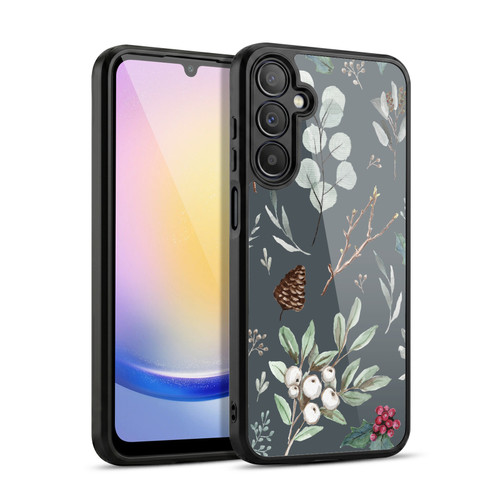 Anis Illustration Floral Pattern Christmas Eucalyptus Blue Gel Armour Case For Samsung Galaxy A25 5G