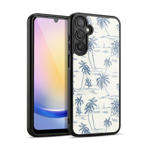 Anis Illustration Mix Pattern Blue Beach Bold Gel Armour Case For Samsung Galaxy A25 5G