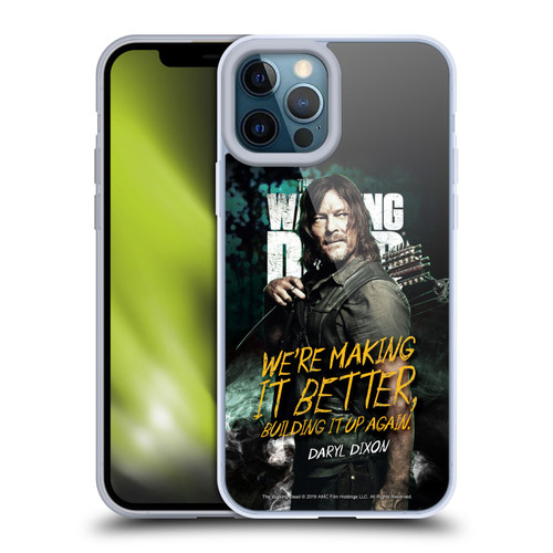AMC The Walking Dead Season 9 Quotes Daryl Soft Gel Case for Apple iPhone 12 Pro Max