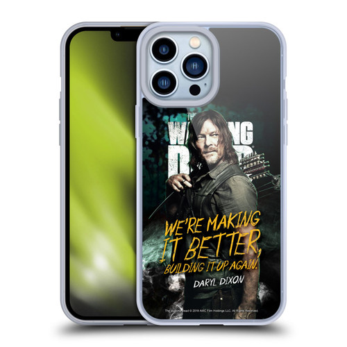 AMC The Walking Dead Season 9 Quotes Daryl Soft Gel Case for Apple iPhone 13 Pro Max