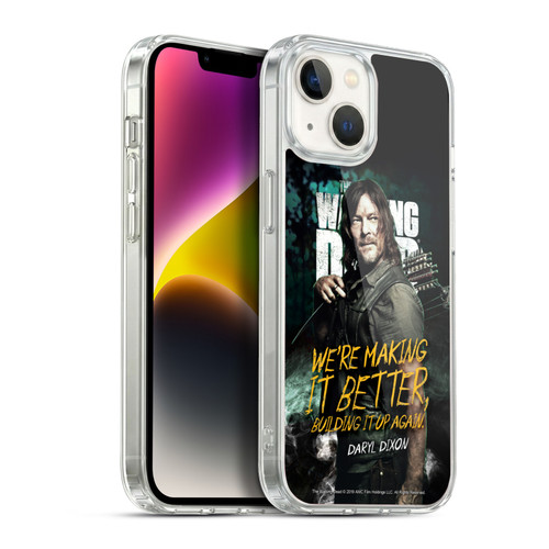 AMC The Walking Dead Season 9 Quotes Daryl Soft Gel Case for Apple iPhone 14
