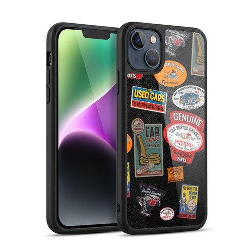 Busted Knuckle Garage Graphics Patches Gel Armour Case For Apple iPhone 14 Plus