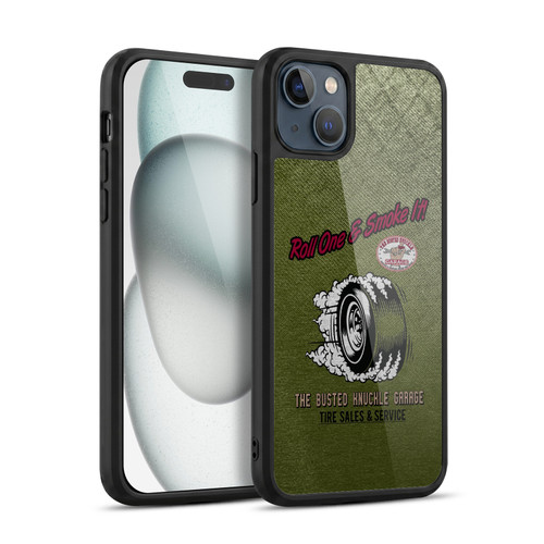 Busted Knuckle Garage Graphics Tire Gel Armour Case For Apple iPhone 15 Plus