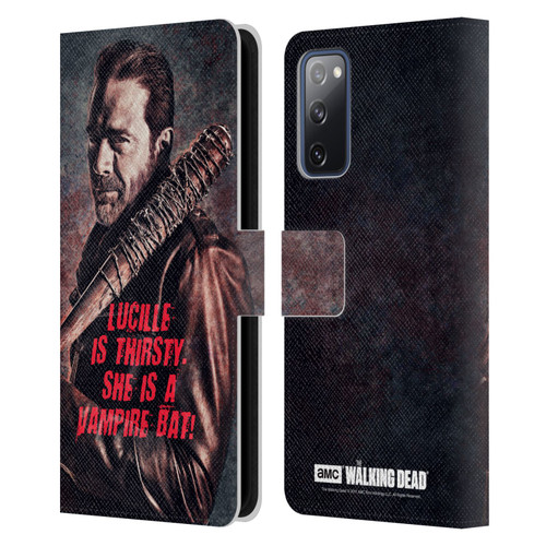 AMC The Walking Dead Negan Lucille Vampire Bat Leather Book Wallet Case Cover For Samsung Galaxy S20 FE / 5G