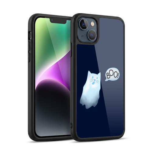 Beth Wilson Doodle Cats 2 Boo Halloween Ghost Gel Armour Case For Apple iPhone 14 Plus