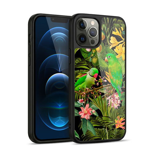LebensArt Jungle Plants And Animals Parakeets Gel Armour Case For Apple iPhone 12 Pro Max