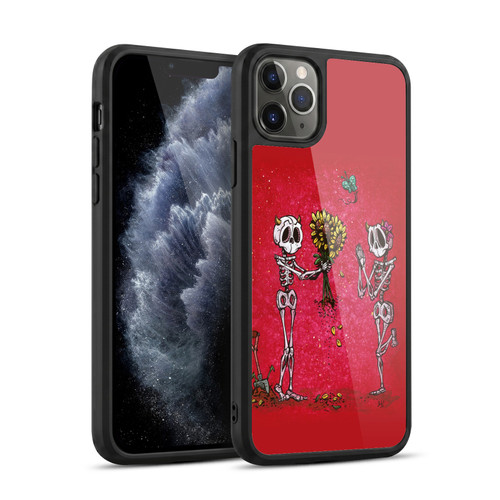 David Lozeau Skeleton Grunge Sunflower Gel Armour Case For Apple iPhone 11 Pro Max