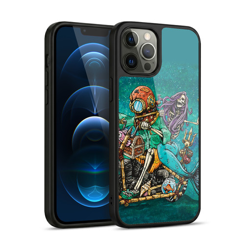 David Lozeau Colourful Art Mermaid And Driver Motorcycle Gel Armour Case For Apple iPhone 12 Pro Max