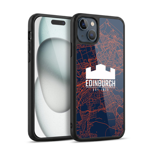 Edinburgh Rugby Graphics Map Gel Armour Case For Apple iPhone 15 Plus