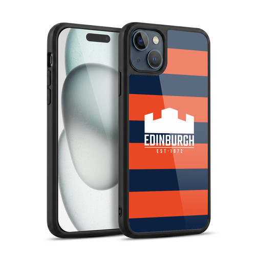 Edinburgh Rugby Graphics Stripes Gel Armour Case For Apple iPhone 15 Plus