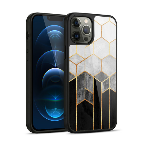 Elisabeth Fredriksson Sparkles Charcoal Hexagons Gel Armour Case For Apple iPhone 12 Pro Max