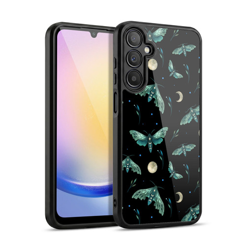 Episodic Drawing Art Lime Hawk Moth Pattern Gel Armour Case For Samsung Galaxy A25 5G