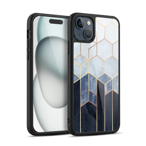 Elisabeth Fredriksson Sparkles Soft Blue Hexagons Gel Armour Case For Apple iPhone 15 Plus