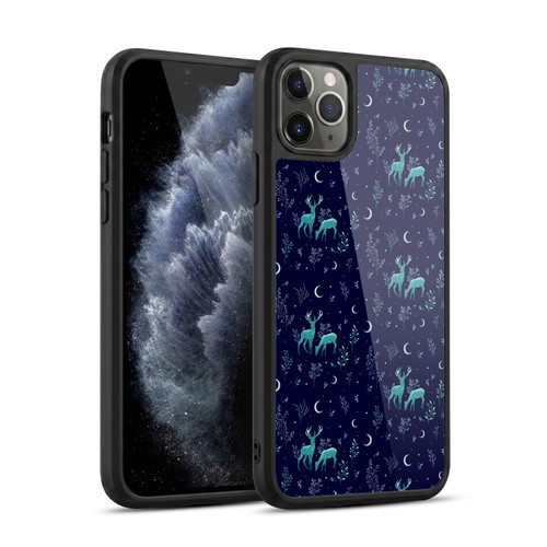 Episodic Drawing Pattern Deers In The Moonlight Gel Armour Case For Apple iPhone 11 Pro Max