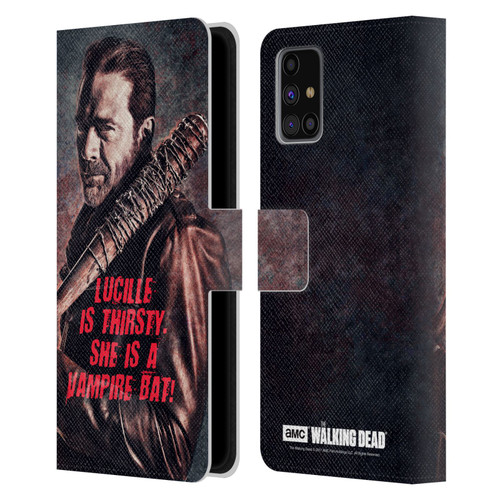 AMC The Walking Dead Negan Lucille Vampire Bat Leather Book Wallet Case Cover For Samsung Galaxy M31s (2020)