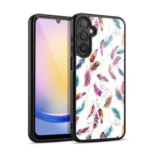 Ninola Mix Patterns Muticolored Feathers Gel Armour Case For Samsung Galaxy A25 5G