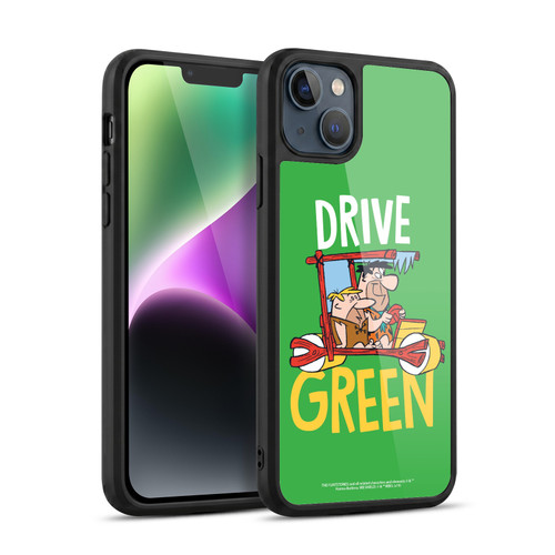The Flintstones Graphics Drive Green Gel Armour Case For Apple iPhone 14 Plus