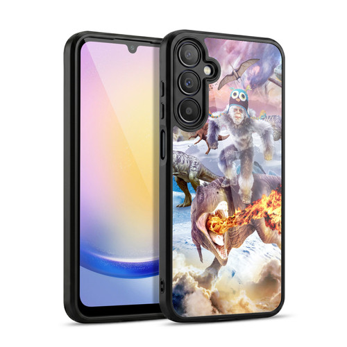 Random Galaxy Mixed Designs Monkey Riding Dinosaur Gel Armour Case For Samsung Galaxy A25 5G