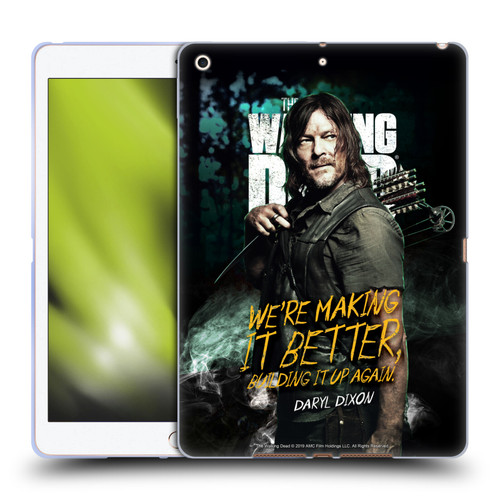 AMC The Walking Dead Season 9 Quotes Daryl Soft Gel Case for Apple iPad 10.2 2019/2020/2021