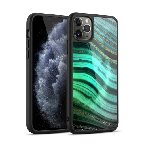 UtArt Malachite Emerald Glitter Gradient Gel Armour Case For Apple iPhone 11 Pro Max