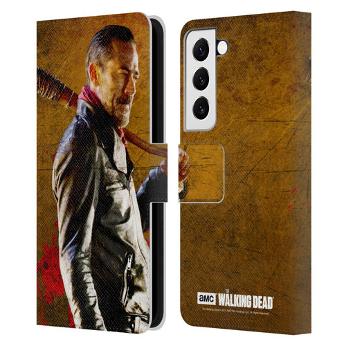 AMC The Walking Dead Negan Lucille 1 Leather Book Wallet Case Cover For Samsung Galaxy S22 5G