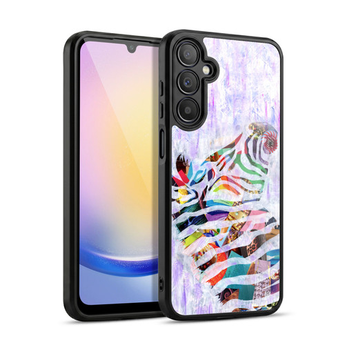 Artpoptart Animals Purple Zebra Gel Armour Case For Samsung Galaxy A25 5G