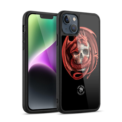 Anne Stokes Fire Tribal Dragon And Skull Gel Armour Case For Apple iPhone 14 Plus
