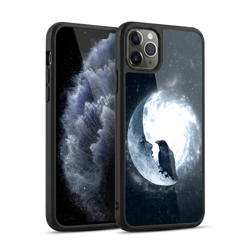 Barruf Animals Crow and Its Moon Gel Armour Case For Apple iPhone 11 Pro Max