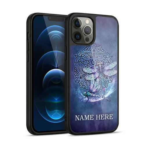 Custom Customised Personalised Brigid Ashwood Name and Initial Dragonfly Gel Armour Case For Apple iPhone 12 Pro Max