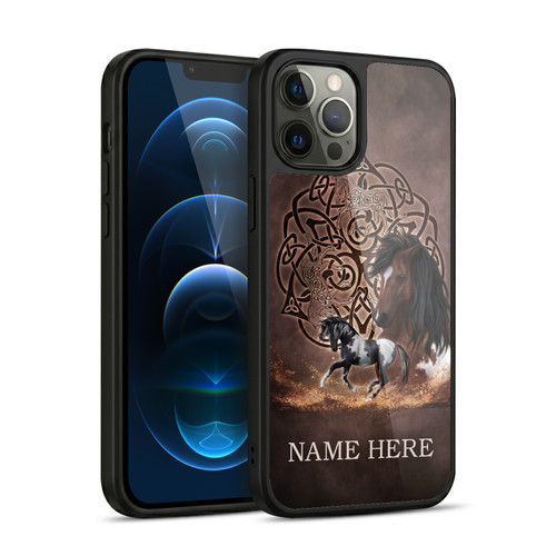 Custom Customised Personalised Brigid Ashwood Name and Initial Horse Gel Armour Case For Apple iPhone 12 Pro Max