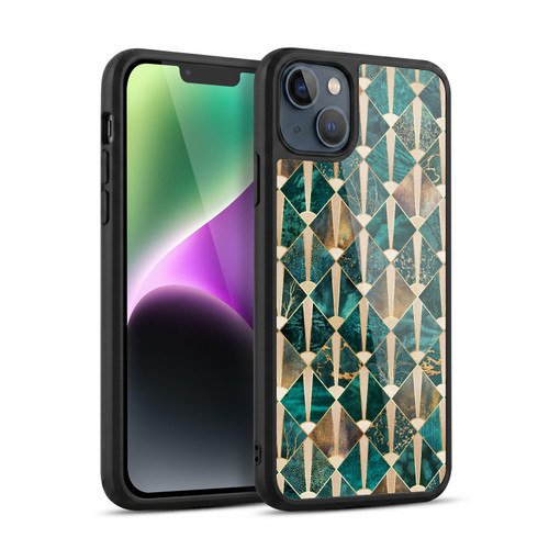 Elisabeth Fredriksson Geometric Design And Pattern Art Deco Tiles - Ocean Gel Armour Case For Apple iPhone 14 Plus