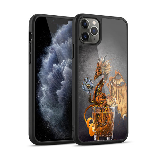 Stanley Morrison Dragons Gold Steampunk Drink Gel Armour Case For Apple iPhone 11 Pro Max