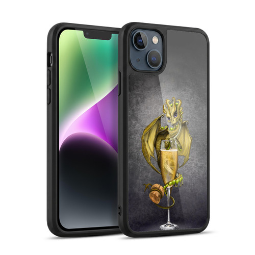 Stanley Morrison Dragons Gold Champagne Glass Gel Armour Case For Apple iPhone 14 Plus