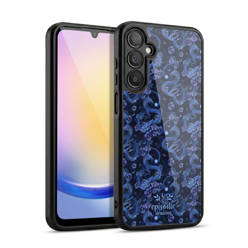 Episodic Drawing Spooky Patterns Floral Dragon Gel Armour Case For Samsung Galaxy A25 5G
