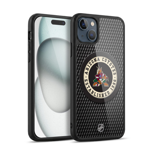 NHL Arizona Coyotes Puck Texture Gel Armour Case For Apple iPhone 15 Plus