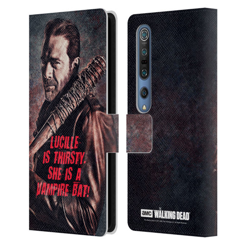 AMC The Walking Dead Negan Lucille Vampire Bat Leather Book Wallet Case Cover For Xiaomi Mi 10 5G / Mi 10 Pro 5G