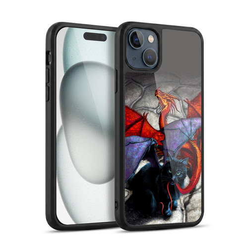 Stanley Morrison Dragons 3 Bat Winged Cat Vs Red Gel Armour Case For Apple iPhone 15 Plus