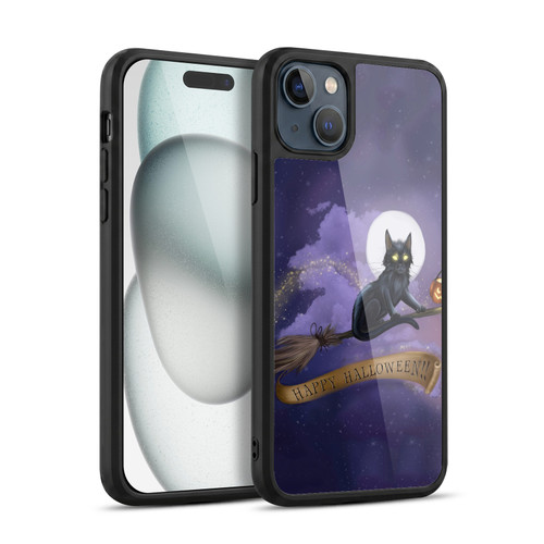 Ash Evans Black Cats Happy Halloween Gel Armour Case For Apple iPhone 15 Plus