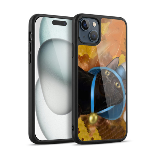 Ash Evans Black Cats Leaves Gel Armour Case For Apple iPhone 15 Plus