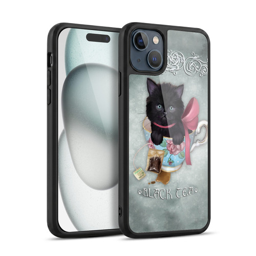 Ash Evans Black Cats Tea Gel Armour Case For Apple iPhone 15 Plus