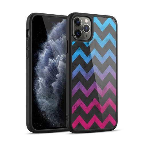 PLdesign Geometric Patterns Blue Pink Ombre Vintage Gel Armour Case For Apple iPhone 11 Pro Max