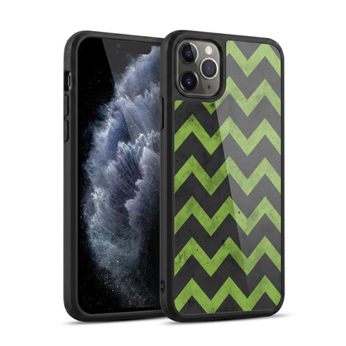 PLdesign Geometric Patterns Green Gray Vintage Gel Armour Case For Apple iPhone 11 Pro Max