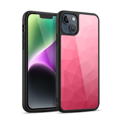 PLdesign Geometric Patterns Magenta Pink Ombre Mesh Gel Armour Case For Apple iPhone 14 Plus