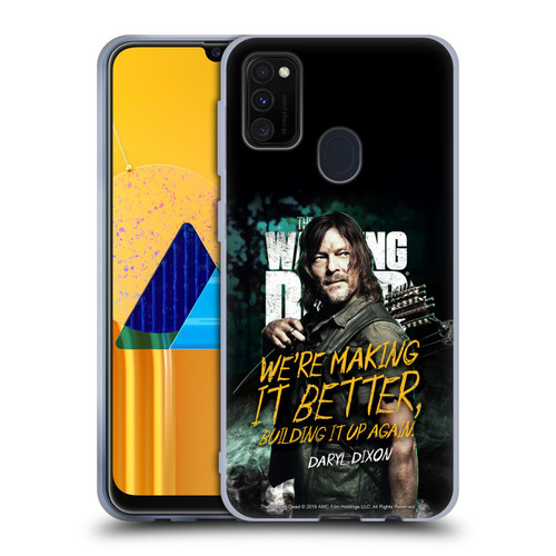 AMC The Walking Dead Season 9 Quotes Daryl Soft Gel Case for Samsung Galaxy M30s (2019)/M21 (2020)