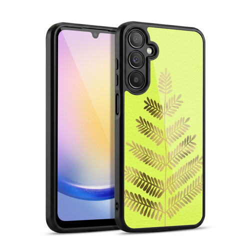 Cat Coquillette Nature Leaflets Yellow Gel Armour Case For Samsung Galaxy A25 5G