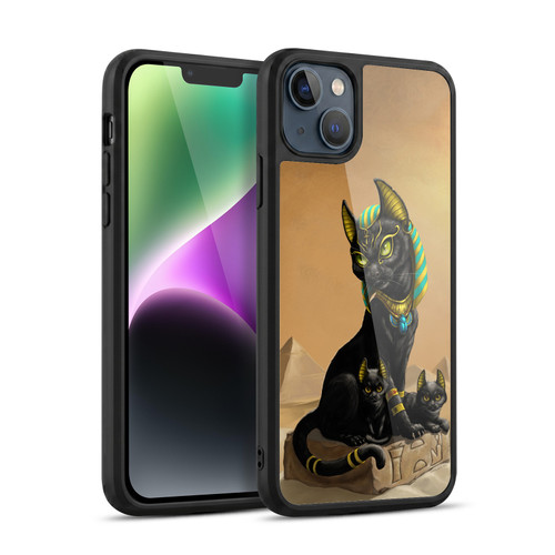 Stanley Morrison Art Egyptian Bastet Cat & Kittens Gel Armour Case For Apple iPhone 14 Plus