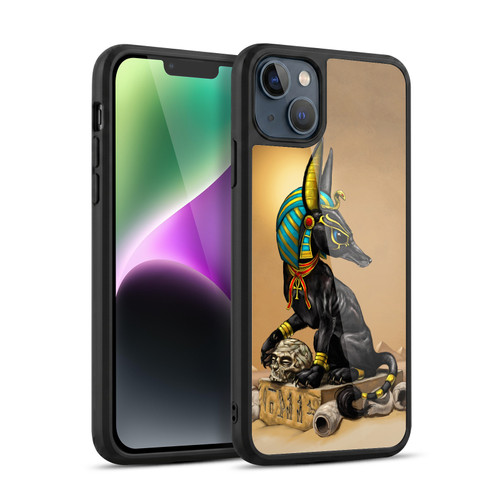 Stanley Morrison Art Egyptian Black Jackal Anubis Gel Armour Case For Apple iPhone 14 Plus