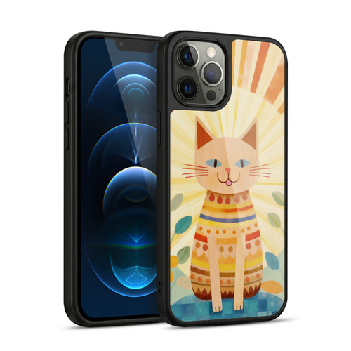 LebensArt Mix Art Boho Whimsy Cat Gel Armour Case For Apple iPhone 12 Pro Max