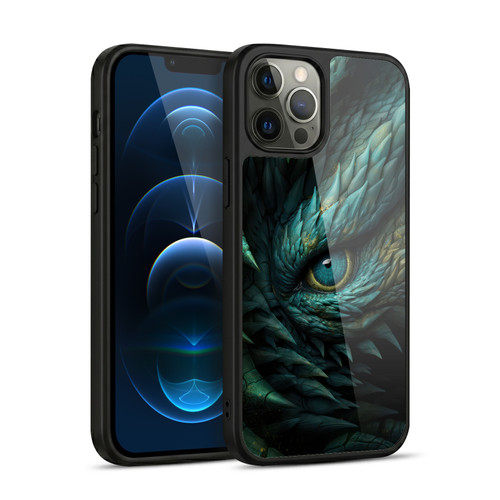 LebensArt Mix Art Deep Teal Dragon Eye Gel Armour Case For Apple iPhone 12 Pro Max