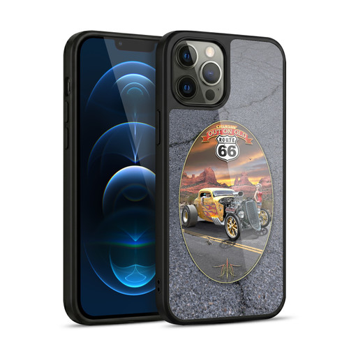 Larry Grossman Retro Collection Route 66 Hot Rod Coupe Gel Armour Case For Apple iPhone 12 Pro Max